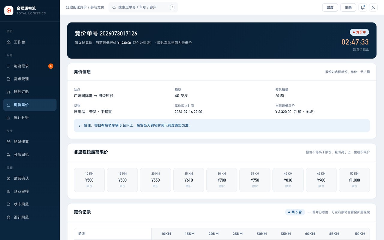 Web 询价竞价矩阵,11 列报价与当前最低高亮